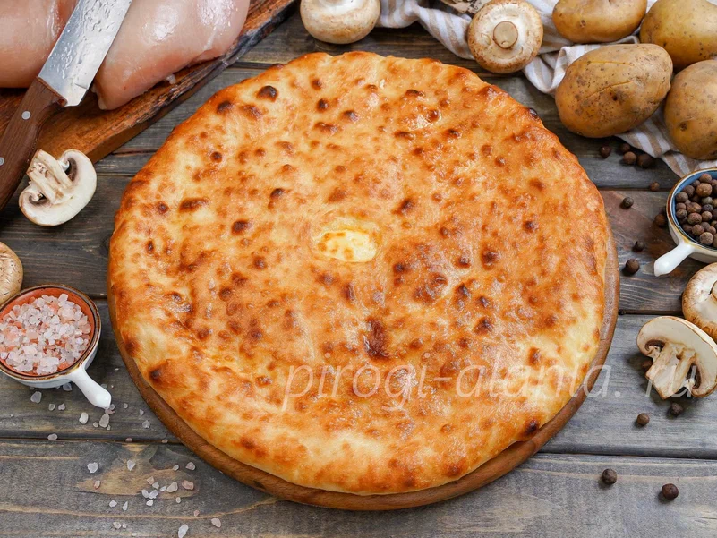 Фото 61 — Сырный пирог с курицей и грибами