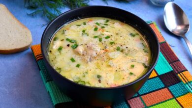 Photo of Сырный суп с курицей и овощами