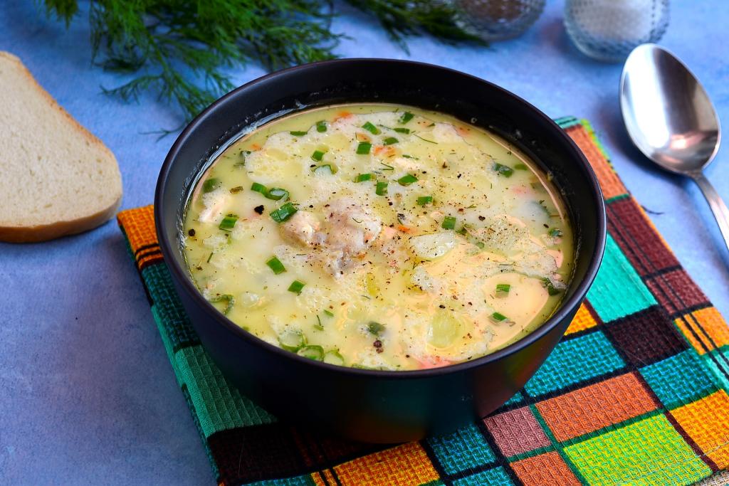 Фото 53 — Сырный суп с курицей и овощами