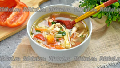 Photo of Сырный суп с курицей и овощами