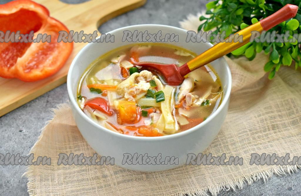 Фото 27 — Сырный суп с курицей и овощами