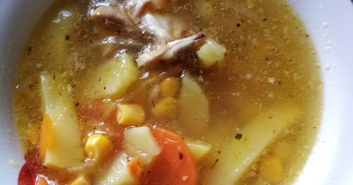 Фото 54 — Сырный суп с кукурузой и перцем